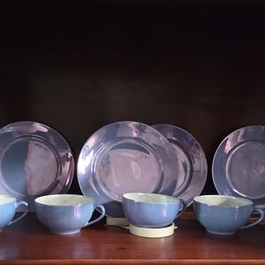 Sweet Lusterwar Set Of 4, Vintage Norataki Dish Set Japan from 1930's Lusterware